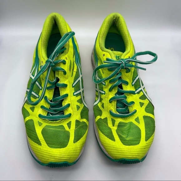 ASICS Gel DS Trainer 20 Neon Yellow & Green Running Sneakers - Picture 2 of 9